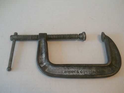 Brink &amp; Cotton No 145-5&#034; Inch Ductile Cast Iron C-Clamp Great Shape USA