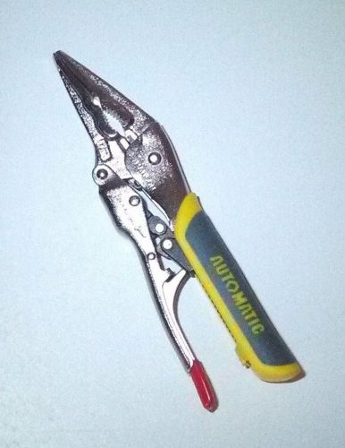 CH HANSON 09305 7&#034; NEEDLE NOSE PLIERS WITH SOFT GRIP HANDLE AUTO LOCKING ( NEW )