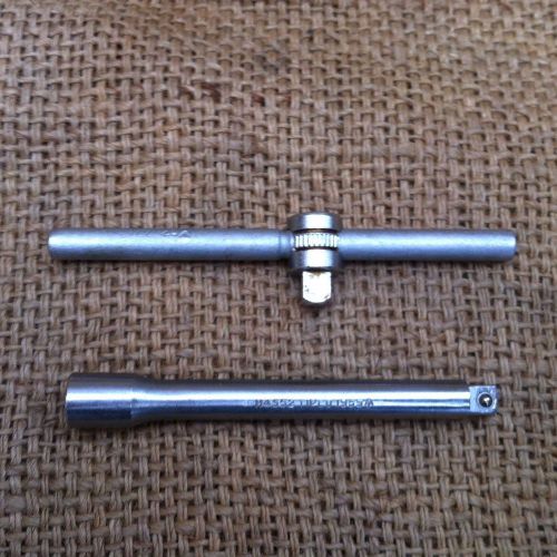 military marked King Dick drive 1/4&#034; Sliding T Bar +Tipco 4&#034; extention crowfoot