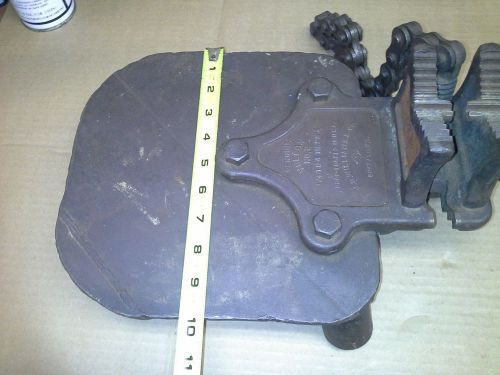 Antique vulcan #2 pipe cutter, chain vice,1/4 to 4 inch pipe, j.h. williams co for sale