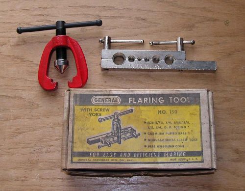 NOS HEAVY DUTY GENERAL HARDWARE CO. USA NO 150 PIPE FLARING TOOL 3/16-5/8 TUBING