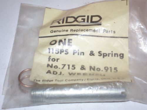 Ridgid 115PS Pin &amp; SPRING FOR 715 &amp; 915 ADJ. WRENCHES New