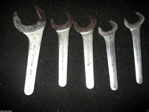 Vintage Bonney Service Wrench Set Lot Of 5 Open Ended 1232 1244 1248 1256 1236