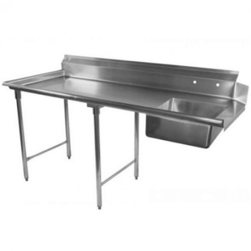 Stainless steel dish table soil side 84&#034; left 16 gauge for sale