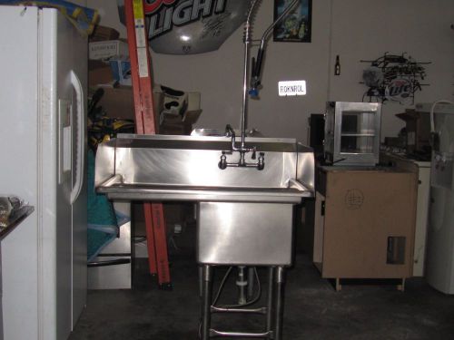 ALLSTRONG UNDERCOUNTER STAINLESS STEEL MOP PREP SINK WITH FAUCET