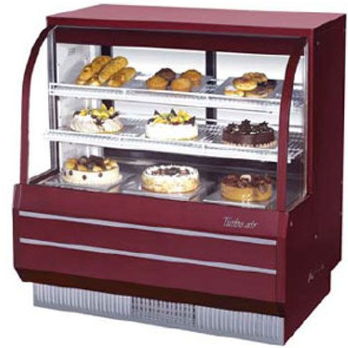 Turbo tcgb-48-2 display case, curved glass, bakery, refrigerated, 48-1/2&#034; long x for sale
