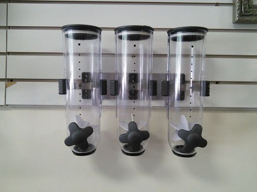 Zevro SmartSpace Wall Mount Triple Canister Dry Food Dispenser