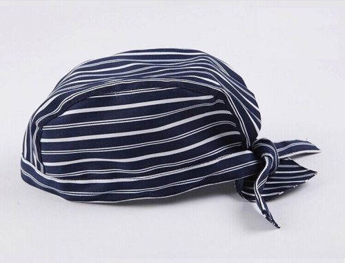 The Printing Ribbon Hat Fashion Multicolor Baotou Chef&#039;s Blue Hat Turban