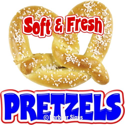 Pretzels Soft Fresh Food Truck Concession Stand Restaurant Vinyl Sign Decal 24&#034;