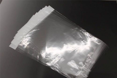 200pcs (11&#034; x 6&#034;) Clear Resealable Poly Cello Bags w Hang Hole Tab Tag (28x15cm)
