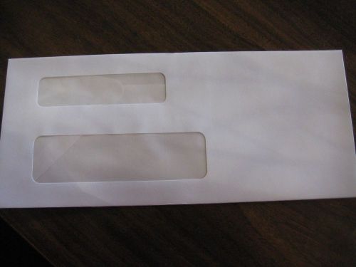 #10 White Double Window Envelopes (Box of 500 Envelopes)