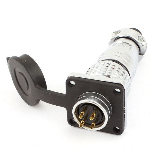 Set M/F 4Pin 16mm Port Microphone Connector Plug for Ham Radio CB Audio Aviation