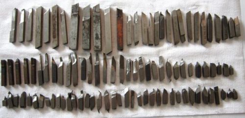 Lot 100 Machinist SQUARE Cutting Bits-CARBOLOY-Red Sabre-MORSE-Lathe Metal 7+LBS