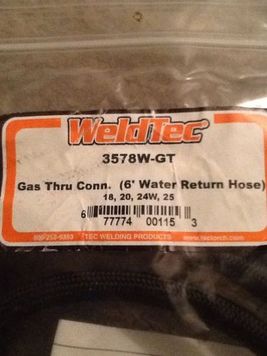 WeldTec Gas Thru Conn. (6&#034; Water Return Hose) 3578W-GT