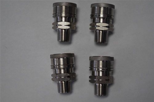 STAINLESS STEEL 3/8 MNPT PRESSURE WASHER QUICK CONNECT PLUG SET OF 4 85.300.108S