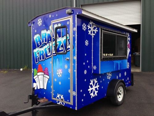 Snow Cone Shaved Ice Concession Food Trailer with custom Vinyl Wrap!