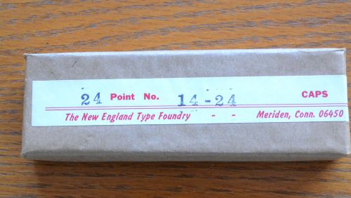 LETTERPRESS METAL TYPE, #14-24 pt. New England Type, Modern Bodoni