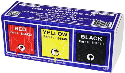 ELENCO WK-103 Hook-Up Wire Kit in dispenser box 3 Colors 25 feet each