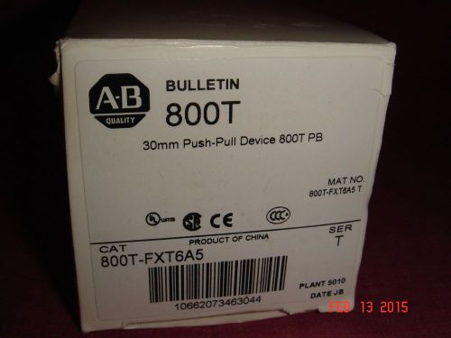 Allen Bradley 800T-FXT6A5 Series T Push-Pull Device (NIB)