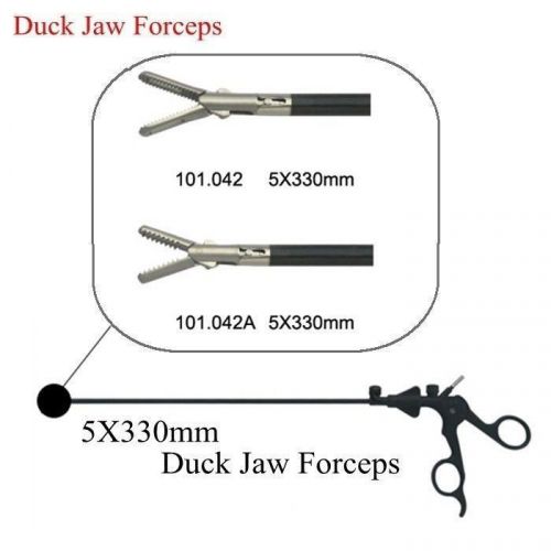 CE Duck Jaw Fenestrated Forceps 5X330mm Laparoscopy forcep needle holder hotsale