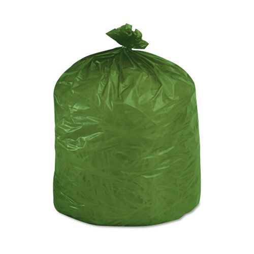 Stout eco degradable plastic trash garbage bag 33gal 1.1mil 33 x 40 green 40 box for sale