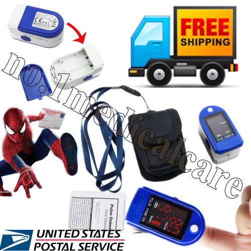 Promotion,us stock,ce&amp;fda led fingertip pulse oximeter,spo2 monitor,pr,blue for sale