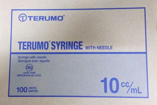 TERUMO HYPODERMIC NEEDLE &amp; SYRINGE 10cc 20ga x 1&#034;, 100/bx