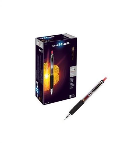 uni-ball 207 Retractable Gel Rollerball Pen Micro Point Red 12ct SAN 61257 New