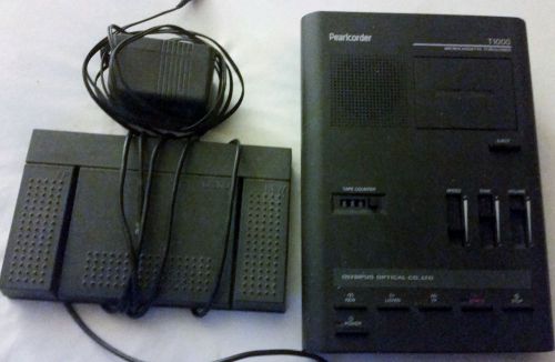 Pearlcorder T1000 Microcassette Transcriber w/Foot Pedal, power plug, headphones