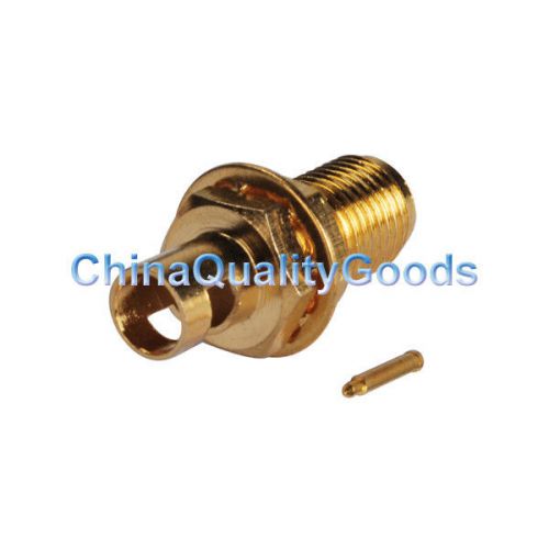 Rp-sma solder female(male pin) bulkhead connector for .141&#034; cable for sale