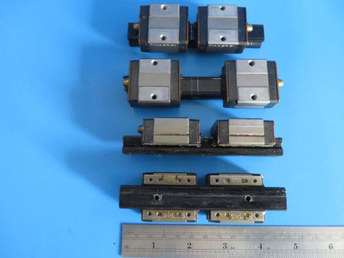Thk sr15v bearings blocks on 110mm linear rails - includes 4 rails &amp; 8 bearing for sale