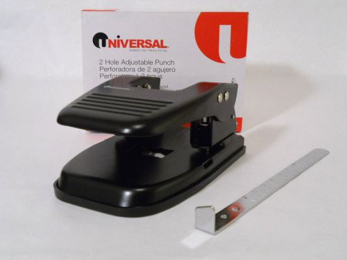 New Universal 2 Hole Adjustable Pinch UNV-74222 Punches Up To 25 Sheets