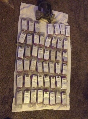 Lot of 47 respirator filter cartridges 7580p100 sperian =4  north = 43 + 3m mask for sale