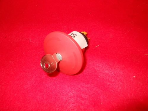 EATON M22 Extra Wide STOP PUSH BUTTON KEY LOCK / RELEASE  NO RESERVE!#0063