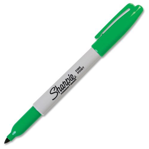 Sharpie permanent fine point marker - fine marker point type - green (30004ea) for sale