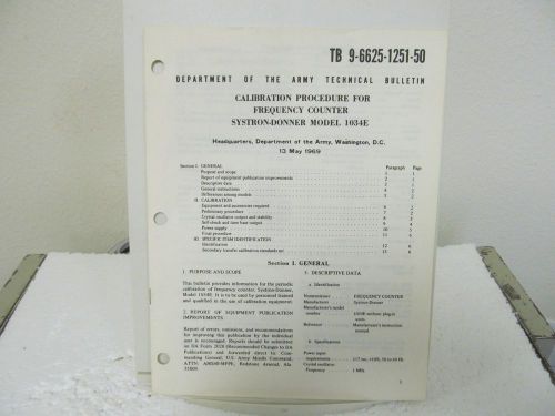 Military (Systron-Donner) 1034E Frequency Counter Calibration Procedure
