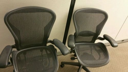 Herman Miller Size B Ergonomic Aeron Chair w/ Posture Fit and Armrests