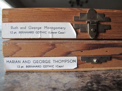 Kingsley Machine Type 12pt. Bernhard Gothic - Caps , Lower Case &amp; Numerals Set 1