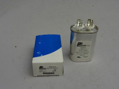 New packard poc12.5 oval motor run capacitor 370 vac 12.5 mfd for sale