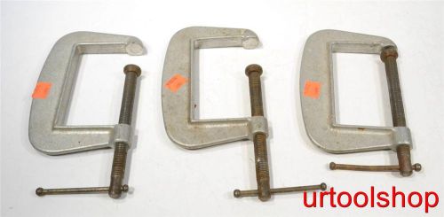Lot of 3 aluminum 4 inch c clamps 0871-50 for sale