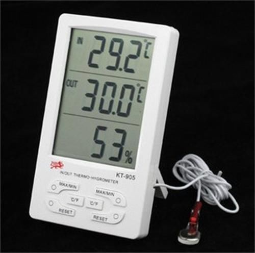 KT-905 LCD Display Indoor Outdoor Hygrothermograph Thermometer