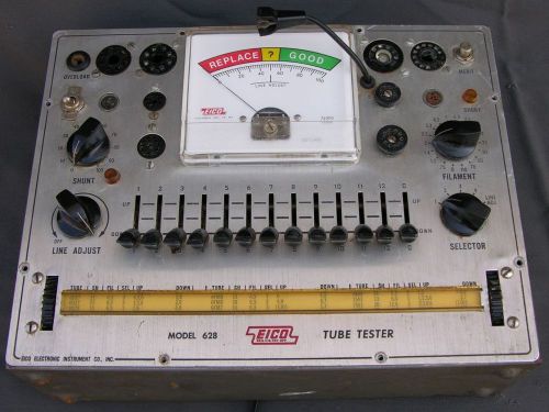 Eico model 628 tube tester and manual copy for sale