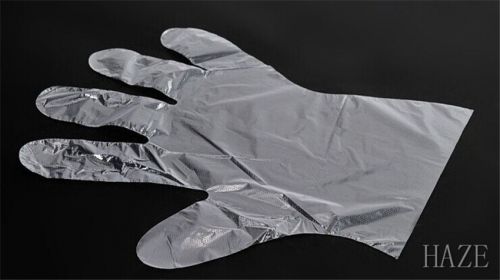 Clear Disposable Plastic Gloves Cleaning Gardening Garden Home Restaurant _ l529