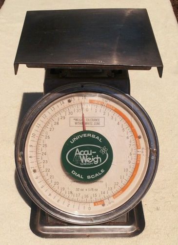 Yamato deluxe commercial universal accuweigh dial scale 32 oz x 1/8oz -vguc for sale