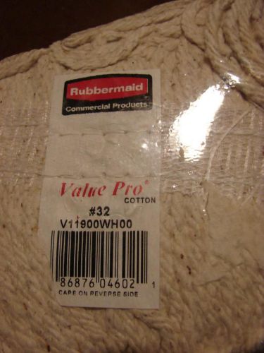Rubbermaid  Value Pro #32 Cotton Mop Head  V11900WHOO New