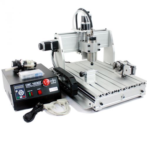 4axis 3040 CNC router 800W spindle + 1.5KW invertor cnc 4030 engraving machine
