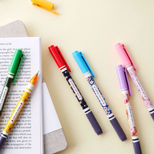 1x Beautiful Double Sided Twin Tip Vivid Color Pen 0.4mm School Supplies Student