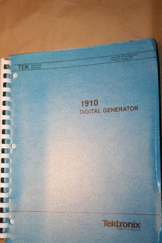 Tektronix 1910 Digital Generator Service Manual w/schematics