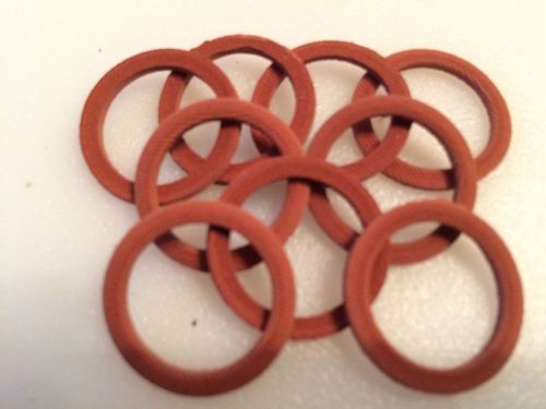 Red Rubber SBR Washers 1/16&#034; thick 1&#034; OD X 13/16&#034; ID Plumbing Washers 10 Pcs