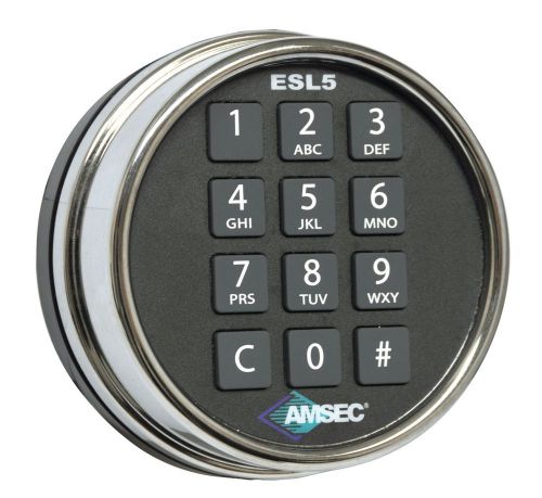 AMSEC ESL5 Electronic Illuminated Keypad Safe Lock Black S&amp;G Replacement